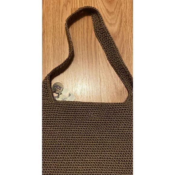 The SAK CLASSICS Taupe Crochet Shoulder Bag Purse NWT - Picture 5 of 11